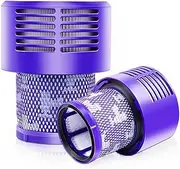 Hygieia 2 Pack HEPA Filter Kit for Dyson V10 Cyclone, Animal, Absolute, Motorhead and More Vacuum Cleaners, Washable Air Filter Spare Part for Dyson V10 Filter Replacements