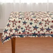 Siilues 4th of July Tablecloth 60x120 Inch Rectangular, Patriotic Table Cloth...