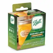 Ball Dissolvable 60-Piece Labels for Canning Jars and Lids Easy to Write On
