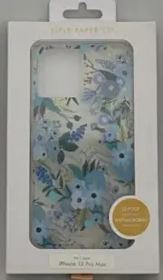 Rifle Paper Co - Case iPhone 12 Pro Max 10 ft Drop Protection- Garden Party Blue