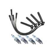 Bosch 4 Spark Plugs+Lead Kit for Subaru Legacy BP BP9 2.5L EJ253 F4 16V 03-09