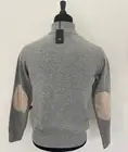 New Unisex Hugo Boss Sweater S size Loose Fit Gray Wool Half Zip Pullover