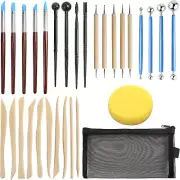 Lotfancy Polymer Clay Tools, 30PC Modeling Clay Tools, Ceramics Clay Sculpting