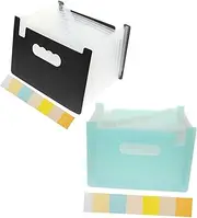 NAMOARLY Multi-Layer Folder Mini A5 Size Light Weight Receipt Storage Bag Expandable File Folder Office Home Organizer