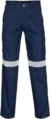 DNC Angled Cargo Safety Work Pants W/ CSR Reflective Tape Heavy Duty Belt loops