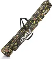 Fishing Bag Double Layer Large Capacity Fishing Rod Tackle Bag Camouflage green 120cm