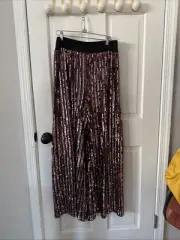 Victoria’s Secret Sequin Palazzo Pants Rose Gold Women’s Size L