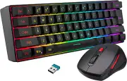 Snpurdiri 2.4G Wireless Gaming Keyboard and Mouse Combo Include Mini 60%