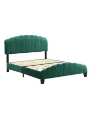 [IHOMDEC] Shell-Style Queen Size Bed Frame in Green