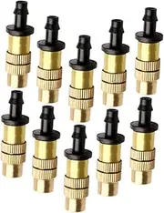 MINAOLULUS 16Pcs Low Pressure Misting Nozzle Copper Hose Sprayer Head for Efficient Gardening Water Hose Nozzle for Atomizing Irrigation and Cooling
