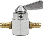 Aluminum Alloy Carb Motorcycle Carburetor Universal 6mm Fuel Tank Switch Valve On-Off Petrol Motor For Scooter ATV Dirt Pit Bike Racing Carb(Silver)