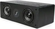 Micca MB42-C Center Channel Speaker with Dual 4-Inch Carbon Fiber Woofer and Silk Dome Tweeter (Black, Each)