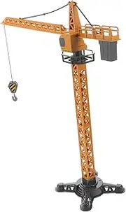 HOMSFOU Diecast Construction Crane for Realistic Manual Lifting Engineering Vehicle Interactive Model for Fine Motor Skills Development Educational Present for Boys