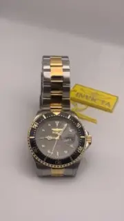 Invicta Pro Diver Men's Watch - 43mm, Steel, Gold, Black Dial