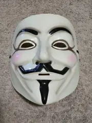 New! V for Vendetta Mask - WB/DC Licensed - Guy Fawkes/Anonymous - Elastic Band