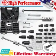 26x Diesel Injector Extractor Puller Tool Adapters Set Slide Hammer Portable Box