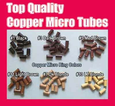 100 COPPER MICRO RINGS, BEADS | TUBE 4.5mm COLOURS #13 ONLY!