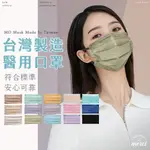 ✿MERCI 隔日到貨✿MIT醫療用口罩 天心生醫 雙鋼印 盛籐 醫用成人平面口罩 莫蘭迪奶茶色口罩 純色素色口罩