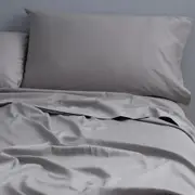 Alessia Sheet Set - Perla Grey, King Single, Bamboo Cotton