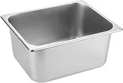 Ice Bucket Stainless Steel Wine Cooling Rectangular Drink Cooler Ice Cube Bin for Indoor or Outdoor Bar Sturdy Restaurant, 32.5x26.5x15cm