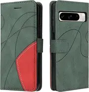 [CXTcase] Mobile Phone Case for Google Pixel 8 Pro, Flip PU Leather Case Google Pixel 8 Pro Cover, Fashionable Flip Case Google Pixel 8 Pro Mobile Phone Case, Protective Case, Green