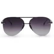 Smaller Megan 2 Faded Black - Tangle Free Aviator Sunglasses