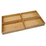 Aviboo Cabinet Drawer Organizer and Storage Tray Box Dividers Set Made of Bam...