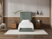 My Style Framed Headboard & Drawer Base - King Single / Seaglass / Gas Lift Base