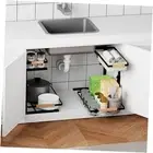 Under Sink Organizer,2 Pack pull out cabinet organizers and Storage,2 Tier