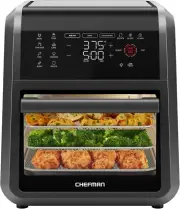 12-Quart 6-In-1 Air Fryer Oven with Digital Timer, Touchscreen, and 12 Presets -