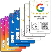 Social Review Tap Card | Review QR Code | Contactless Review Card | NFC Tap Card | Unlimited Use NFC Cards… …