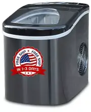 Countertop Ice Maker Portable Small Nugget Pellet Black Stainless Steel US