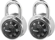 Master Lock Combination Locks, Gym School Locker Locks, Black