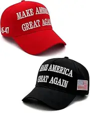 [Aeonda] Trump 2024 45-47 MAGA Hat Make America Great Again Donald Trump Slogan with USA Flag Baseball Cap