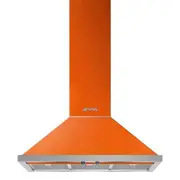 Smeg 90cm Portofino Wallmount Canopy Rangehood - Burnt Orange