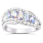 Aurora Borealis Cubic Zirconia Ring