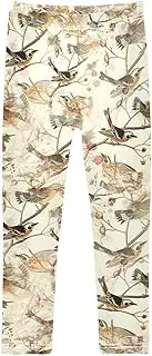 [Caihoyu] Girls Leggings Soft Comfortable Yoga Pants Elastic Waist Ballet Tights Trousers 4-10T