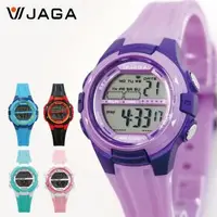 在飛比找森森購物網優惠-JAGA捷卡 M1140 小巧錶面粉嫩活力色系防水電子錶