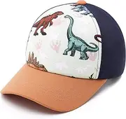 [Hpegny] Toddler Baseball Hat - Soft & Lightweight Kids Hat - Cute Printed Baby Ball Cap for Boys & Girls 2-4T, A1-cartoondinosaur, 2-4 Years