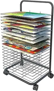 20-Layer Art Drying Rack with Wheels, Suitable for Educational Schools and Art Clubs Rack, Space Saving Rack for Artist Canvas, Paper, Paintings