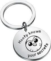 [FAADBUK] The Owl House Inspired Gift Hooty Fans Gift Hooty Keychain Hooty Knows Your Secrets Keychain