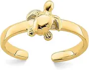 [JewelryWeb] 14ct Gold Adjustable Sea Turtle toe ring