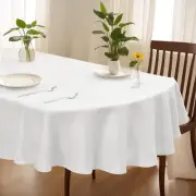 Tablecloth ， White Textured Tablecloth， Oval Tablecloth 60 x 120 ，Oval Table ...
