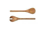 2pc Jamie Oliver Big Love Mango Wood Salad Serving Spoon/Fork Set Brown
