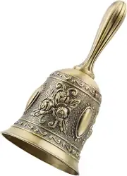 1 Pack Hand Held Bell, Metail Dinner Bell Wedding Bells, Service Bell Call, Vint