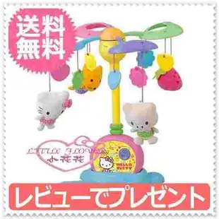 小花花日本精品♥ Hello Kitty 床邊搖鈴 音樂搖鈴 嬰兒床 幼兒益智玩具 旋轉音樂床鈴55013000