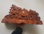 Natural Peach Wood Sword Dragon Knife Dagger Cane Gun Holder Stand Display Rack