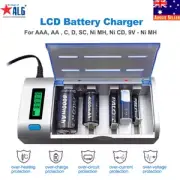 PALO Rechargeable LCD Smart Battery Charger For NI-CD AA/AAA/9V Ni-MH Batteries