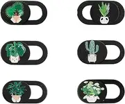 Tabanzhe Laptop Camera Cover Slide-6PCS Phone & Computer Camera Webcam Cover Slide Web Cam Privacy Blocker Cute Laptop Privacy Security Accessories for Desktop PC Tablet Pad(Plants)