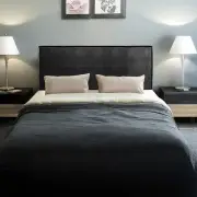 PU Leather Double Bed Headboard Bedhead Bedroom Furniture - Black